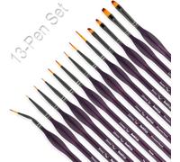 Pennello di Dettaglio, 13 Pezzi Set di pennelli in Miniatura con Dettagli artistici per Giochi OfficinaPittura ad Acquerello, Olio, Acrilico, chiodo, Viso, Pittura in Scala