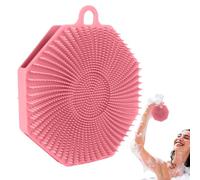 Pennello doccia in silicone - Spazzola corpo in silicone con capelli morbidi | Accessori da bagno morbidi e vivaci, massaggiatore per cuoio capelluto, spugne per doccia per tutti i tipi di pelle