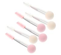 Pennello Doppia Testa 6 Pezzi in Alluminio e Spugna | Nailon, Applicazione Sopracciglia e Ciglia, Set Cosmetico Multiuso per Ritocco