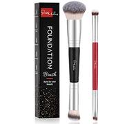 Pennello Fondotinta Start Maker 2 pezzi Doppio Terminale 2-in-1 Kabuki Pennelli Make Up per Fondotinta Liquido, Cipria, Blush, Correttore, Ombretto, Contouring Viso Pennello Trucco