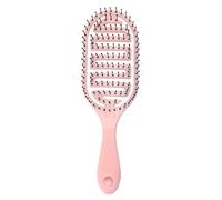Pennello For Capelli Donna Pettine Testa Di Cuoio Massaggio In Pelle Combinazione Salone Dei Parrucchieri Attrezzo Bagnato Rullo(C)