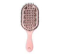 Pennello For Capelli Donna Pettine Testa Di Cuoio Massaggio In Pelle Combinazione Salone Dei Parrucchieri Attrezzo Bagnato Rullo(B)