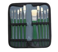 Pennello in setola - per olio - DOM - astuccio 10 pennelli assortiti