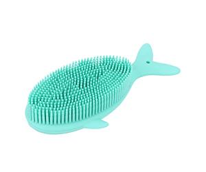 Pennello in Silicone Bagno per Bambini Delicata - Massaggio Morbido e Pennello Shampoo per Bambini e, Verde | Stimola il Linfatico il Flusso Sanguigno | Aiuta la Consistenza della Pelle