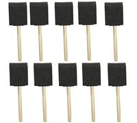 Pennello in Spugna,10 Pcs Spazzole in Schiuma Pennelli in Schiuma con Manici in Legno per Pittura Acrilica Pittura Decorativa Pittura Artigianato Pennelli in Schiuma