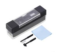 Pennello in vinile non abrasivo sicuro per dischi LP | Setole morbide in velluto, ABS per un corpo durevole, rimuove efficacemente la polvere, include panno per la pulizia