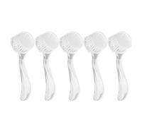 Pennello leggero per unghie in polvere, Pennello per rimuovere la polvere per unghie, Comodo 5 pezzi per manicure durevole per unghie professionale per principianti per donna white