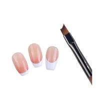 Pennello Mezzo Francese in Stile Giapponese for la Pittura in Gel delle Unghie, Strumento for Manicure con Manico sfumato Color tè for Disegni Floreali a Forma di Petalo.