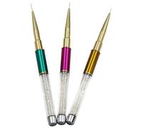 Pennello Nail Art in Plastica per Linee e Disegni Unghie | Strumento per Manicure, Uso Domestico, Facile da Maneggiare, per Smalto e Decorazioni Professionali Colore Casuale
