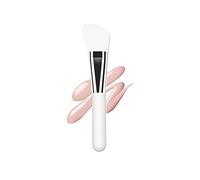 Pennello per Applicazione Maschere Viso, Testina Angolata in Silicone Morbido Bianco Strumento Cosmetico per Lotion Corpo, Maschere a Base di Fango, Argilla, Carbone