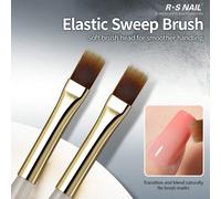 Pennello per arte di unghie sfumata RSNAIL, setole più ampie e morbide, pennello per sfumature con manico in acrilico comodo, facile da usare, materiale liscio e durevole, pennello per smalto gel e de