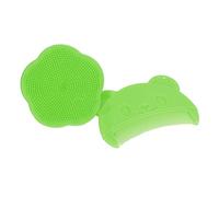 Pennello per Baby Cuoio Capelluto, 2 Pezzi Bannocnicchiere Baby Cuoio Silicone Pettine Pettine Comodo Strumento da Bagno Capelluto, Coperte di Fasciatura (GREEN)