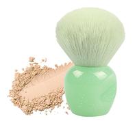 Pennello per cipria, pennello fard pennelli make up, pennello grande per il viso per cipria sciolta o pressata, nail art dust brush pennello bronzer con fibre di peluche (verde)