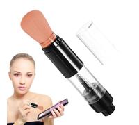 Pennello per cipria, pennello per fondotinta, pennello per fard bronzer, pennello applicatore, pennello per cipria, design retrattile, strumento applicatore portatile per donne, fidanzata, mamma,