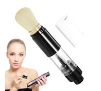 Pennello per cipria, pennello per fondotinta, per fard bronzer, riutilizzabile, pennello per cipria, pennello per trucco con setole morbide, strumento applicatore portatile per principianti, amanti
