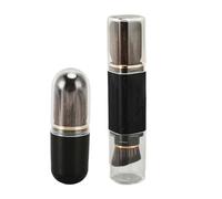 Pennello per cipria retrattile doppio, portatile, con setole morbide e delicate, rotazione a 360°, pennello per trucco retrattile per uso domestico