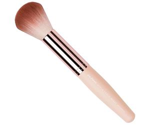 Pennello per cipria rotondo, vegano, in fibra sintetica, prodotto in Germania, 1 pezzo.