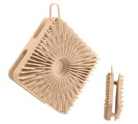 Pennello per corpo in silicone, scrub per capelli in silicone su entrambi i lati, massaggiatore per cuoio capelluto 2 in 1 con setole morbide, esfoliatore Loofah, accessorio da bagno per tutte le
