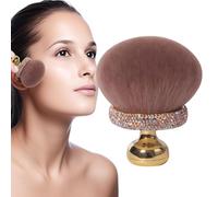 Pennello per fard, mini pennelli da trucco, pennello compatto a di fungo con morbide fibre sintetiche, manico con rivestimento UV, ideale per viaggi, uso quotidiano o come regalo elegante