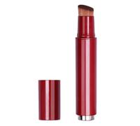 Pennello per Fondotinta Liquido Piatto Obliquo Rosso Portatile | Setola Rayon Morbida e Delicata, con Coperchio Protettivo, Formato da Viaggio per Trucco Viso