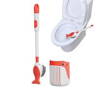 Pennello per il bagno con supporto - Pusca di, scopa ricaricabile lunga | Design creativo con distributore fluido integrato, pulizia efficiente della casa, pulizia, bagno moderno