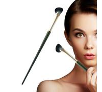 Pennello per il contorno del naso, pennello per contouring, a forma di mezza ventaglio, setole morbide sotto gli occhi, fard, evidenziatore angolato, per sfumare cosmetici in crema liquida in polvere