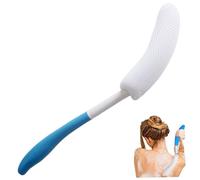 Pennello per il corpo della doccia, 2 su 1 morbido scrubber posteriore manico lungo non slittato con corda sospesa, scrub doccia per uomini donne anziani scrubber per