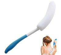 Pennello per il corpo della doccia, pennello da bagno lungo da 2 in 1 morbido manico lungo non slittato con corda sospesa, maglia da bagno per scrubber posteriore per uomini anziani