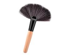 Pennello per il viso, in fibre sintetiche dense e morbide, per lucidare la polvere, senza cuciture, per trucco a ventaglio e crema, pennelli da viaggio