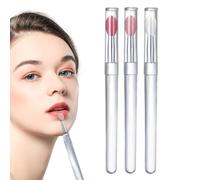Pennello per labbra in silicone, applicatore per labbra in silicone, Pennelli per labbra portatili 3 pezzi, Pennello per rossetto Applicatore per trucco Kit di strumenti di bellezza Pennelli in silico