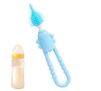 Pennello per lavatrice per bambini in silicone - pennello per ciuccio, capezzolo in silicone e detergente per bottiglia | Bacchetta per pulizia a manico lungo, scrubber flessibile morbido, kit di