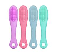 Pennello per mento per gatto - spazzolino da denti con dita gatto | Detergente per mento con gatto in silicone, spazzolino da denti per igiene orale del dito cucciolo, spazzolino da denti in silicone