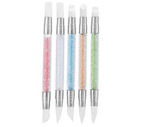 Pennello per Nail Art Penna in Silicone Doppia Punta Morbida Intaglio Vuoto Goffratura Attaccare Applicazione di Polvere Fare Unghie per Salone di Bellezza Salone di Bellezza