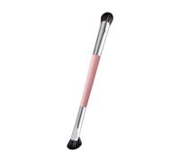 Pennello per ombretto a doppia testa per cipria e eyeliner, ideale da viaggio, strumento cosmetico a doppia estremità
