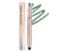 Pennello per ombretto double face, cremoso, con applicatore in spugna, ombretto luccicante, facile da sfumare, finitura impermeabile (#12 verde turchese)