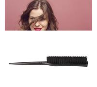 Pennello per prendere in giro i capelli NSXAYIWE, pettine in pressione in nylon a 3 fili con pick di coda di topi per capelli ricchiati, sezionamento, levigatura e styling (Black)
