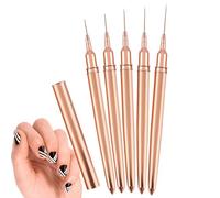 Pennello per rivestimento per unghie - Pennelli per nail art a strisce da 5 pezzi Pennello per fodera fine - Penna portatile per pittura artistica con punte da 5/8/13/20/25 mm, salone di bellezza prof