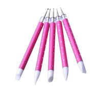 Pennello Per Sculture Per Unghie - Strumento Polacco Per Dettagli A Doppia Testa | 5x Pennello Per Nail-Rt Per Manicure | Forniture Di Bellezza Per Donne | Kit Professionale Per Gli Per Il