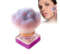 Pennello per sfumare il trucco, spazzola per polvere per unghie, strumento ergonomico da viaggio per manicure per la pulizia delle unghie, uso quotidiano e contouring