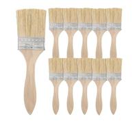 Pennello per termosifoni 10 pennelli con manico in legno, setole fitte, for pittura su pareti e mobili, versatili Per la pulizia