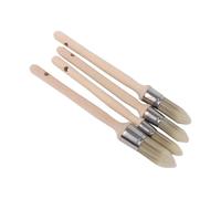 Pennello per termosifoni 4 pennelli rotondi for bordi di pareti casa con manico in legno da 0,6"/0,7"/0,8"/1" Per la pulizia