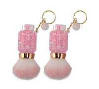 Pennello per trucco arrotondato, set di pennelli per cipria, pennello per fard ultra morbido e con squisita base trasparente, 2 pennelli arrotondati per applicazione di cipria e