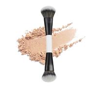 Pennello per trucco - Pennello angolato a punta rotonda, setole dense, sotto gli occhi e sul viso, per blush, evidenziatore, correttore, bronzer, panna, donne, casa, viaggio, par