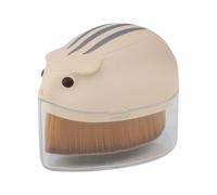 Pennello per trucco per criceto, spazzola morbida per lavaggio dei capelli, in polvere e senza tracce, portatile, adatto per tutti i trucchi carini (beige, taglia unica)
