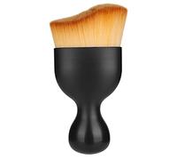 Pennello per trucco per fondotinta Pennello per trucco base professionale curvo a forma di bicchiere di vino per fondotinta liquido Miscelazione di polvere Finitura impeccabile (Marrone)