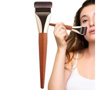 Pennello Per Trucco Top - Applicatore Di Fondazioni A Manico In Legno, Strumento Di Contorno Professionale | Crema Liquida In Polvere Miscelare I Cosmetici Lucidare Il Viso Di Bellezza Essenzia