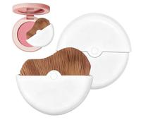 Pennello per trucco viso, Strumento con setole morbide, Cosmetico con copertura protettiva, Pennello da viaggio con design compatto, 2,44x2,44x0,71 pollici Categoria bellezza, Applicatore professional