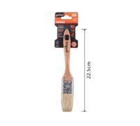 PENNELLO PIATTO 22.5CM CON MANICO LEGNO SETOLE MORBIDE PER PITTURA VERNICE 90203