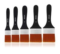 Pennello piatto, 5 pezzi, pennello per pittura a olio, pennelli professionali in acrilico per disegnare, acquerello, acrilico, pittura a olio, gouache(20/30/40/50/60 mm)