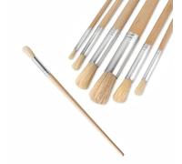 Pennello piccolo pezzo o set di pennelli a setole rotonde, diverse misure (12 mm, 6 pezzi)